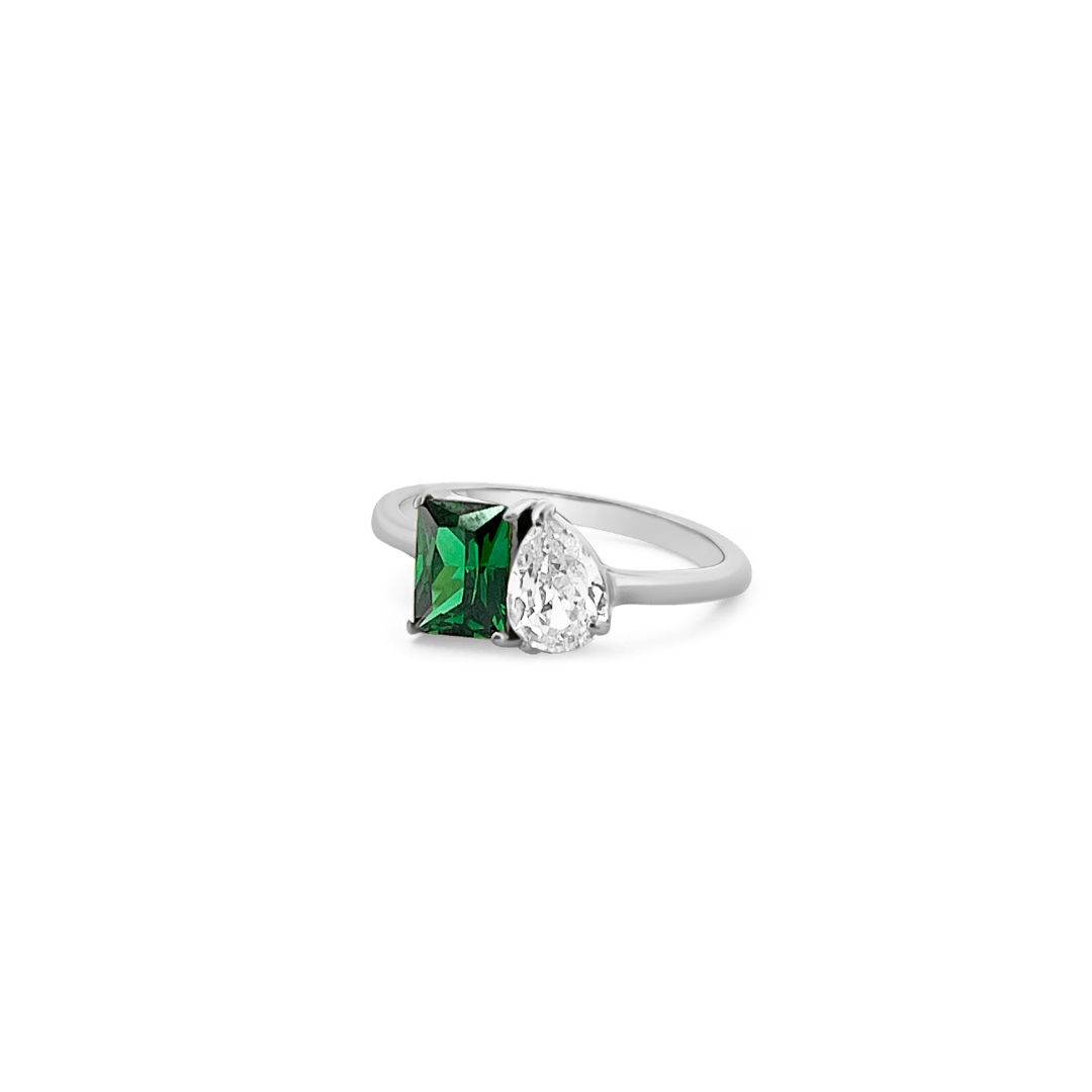 Silver Amelia Toi Et Moi Ring (Sample Sale) Rings IceLink-RAN 5  